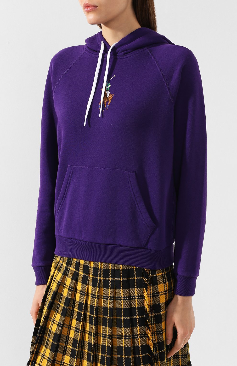 Хлопковое худи POLO RALPH LAUREN фиолетового цвета по цене 11400 руб., арт. 211765418, фото 3 Хлопковое худи POLO RALPH LAUREN, арт. 211765418, фото 3