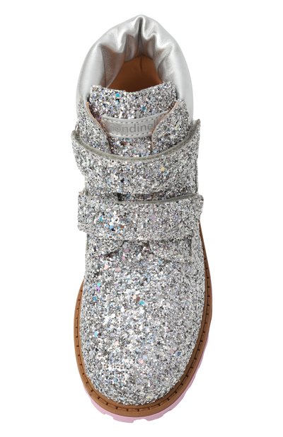 Текстильные ботинки RONDINELLA серебряного цвета по цене 22000 руб., арт. 11201DQ/31-33, фото 4 Текстильные ботинки RONDINELLA, арт. 11201DQ/31-33, фото 4