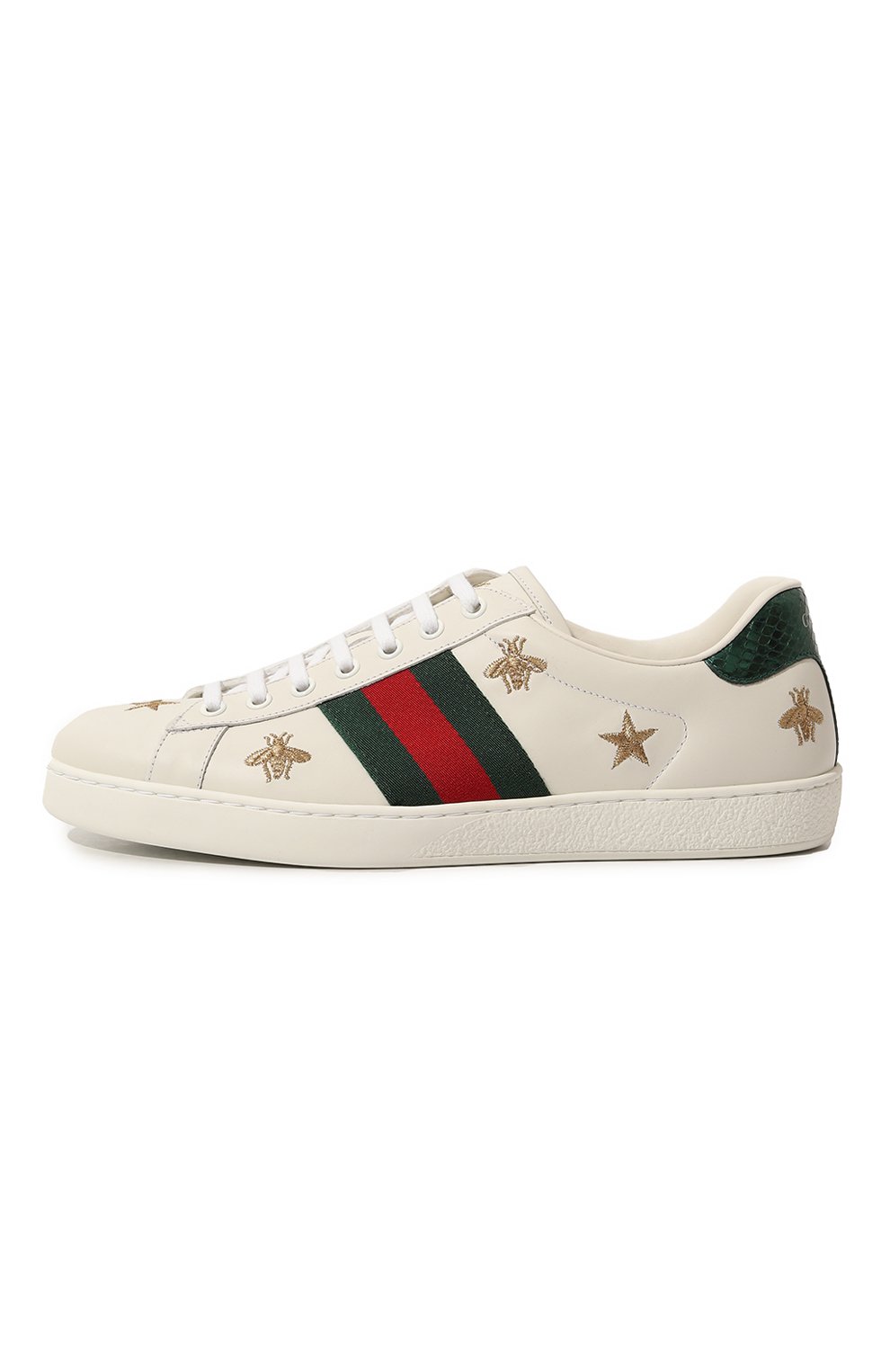 Комбинированные кеды new ace GUCCI белого цвета по цене 90720 руб., арт. 386750 A38F0, фото 4 Комбинированные кеды new ace GUCCI, арт. 386750 A38F0, фото 4