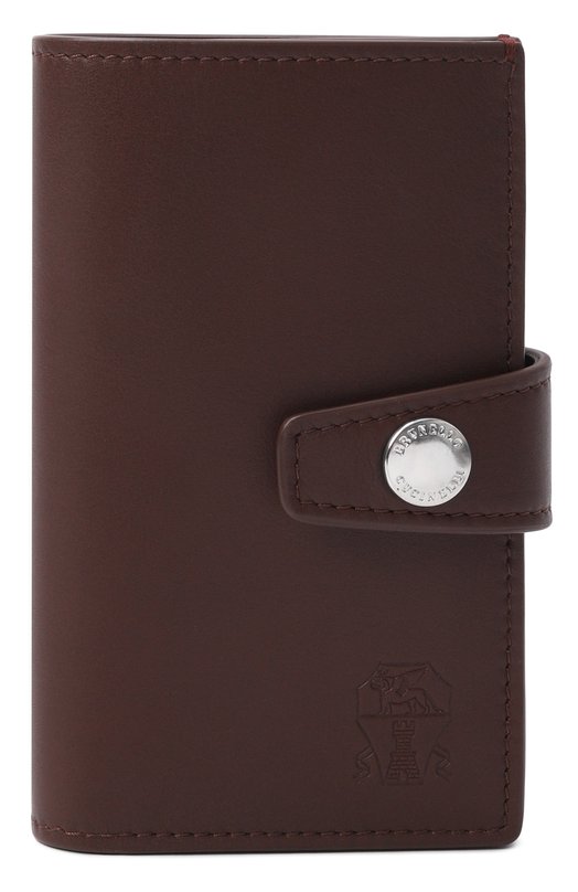 Кожаное портмоне Brunello Cucinelli MWZNBU439 Коричневый MWZNBU439