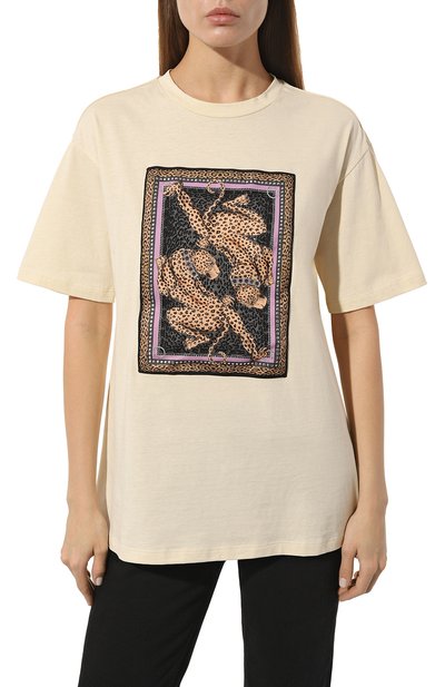 Хлопковая футболка ROBERTO CAVALLI, арт. QKT61M/JD060, фото 3