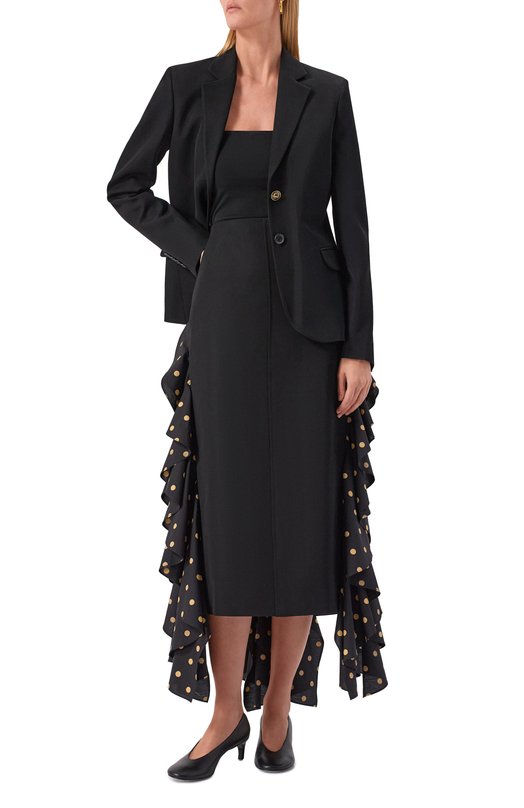 Юбка из шерсти и вискозы Moschino A0108/5437 Чёрный  A0108/5437 Фото 2
