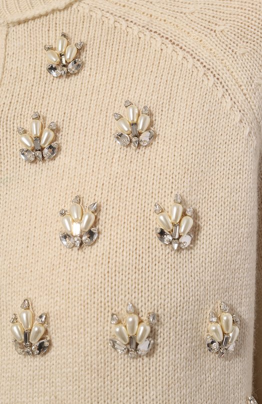 Кардиган из шерсти и кашемира Dice Kayek PF24K80013 Кремовый  PF24K80013 Фото 5