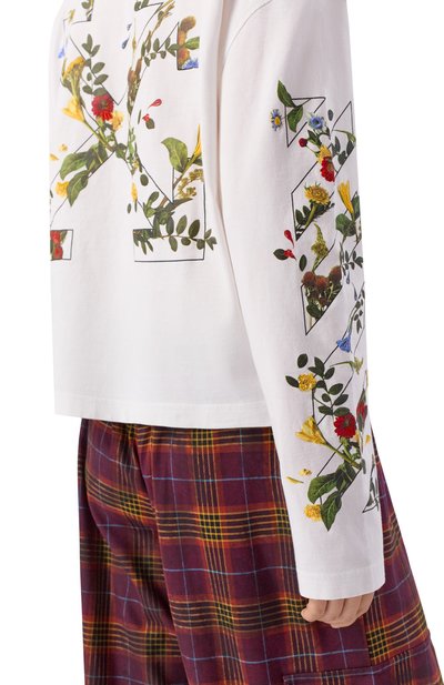Хлопковый лонгслив OFF-WHITE, арт. 0WAB038F25JER001, фото 5