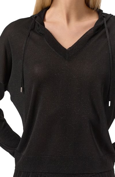 Худи из вискозы GRAN SASSO черного цвета по цене 39950 руб., арт. 57288/23008, фото 5 Худи из вискозы GRAN SASSO, арт. 57288/23008, фото 5