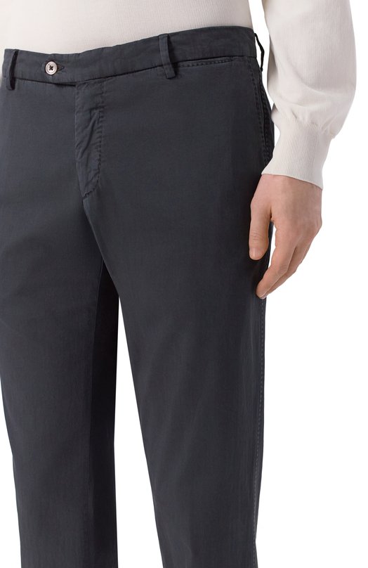 Брюки из хлопка и шелка Marco Pescarolo SLIM80/5300 Чёрный  SLIM80/5300 Фото 5