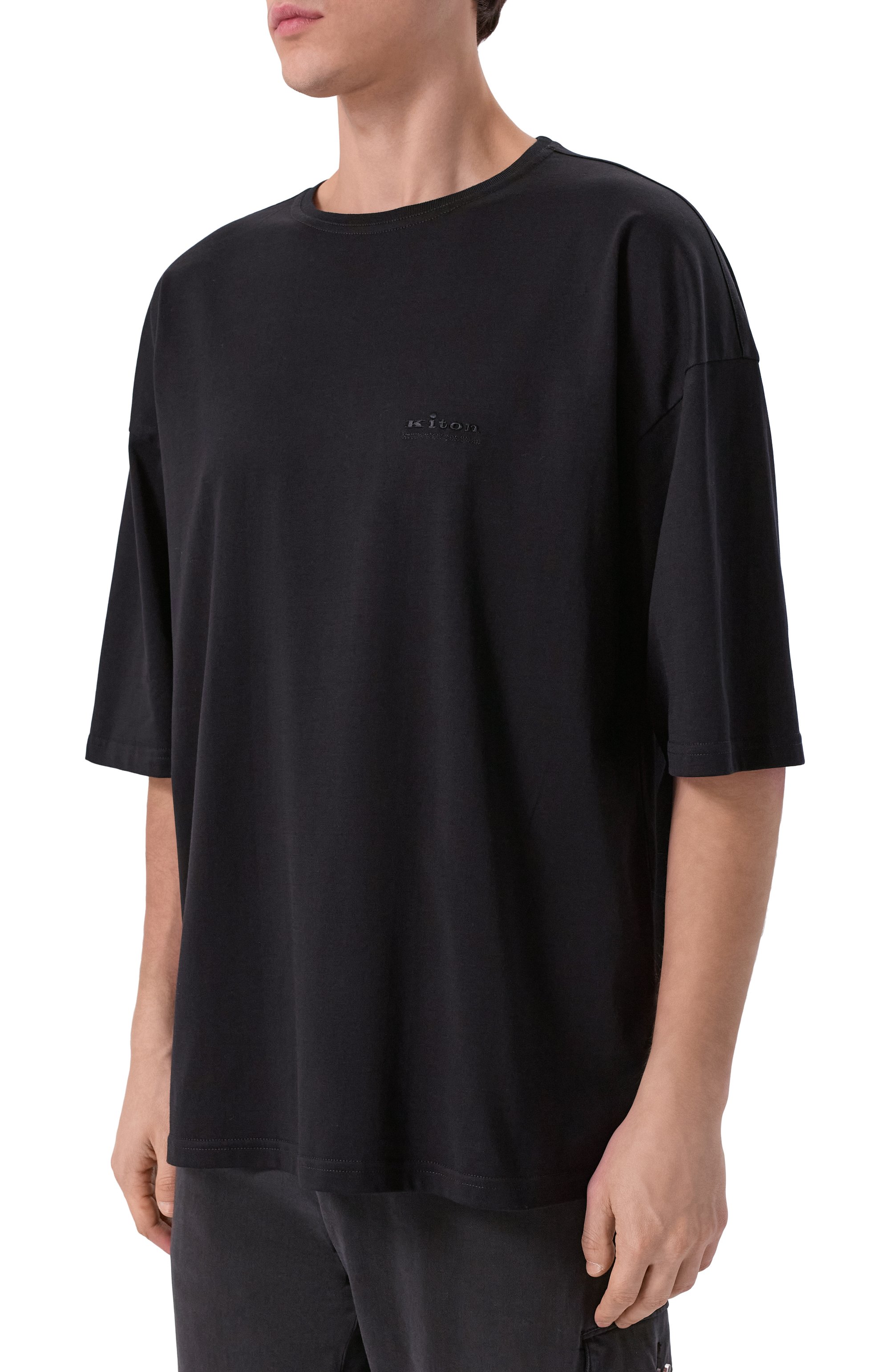 Хлопковая футболка KITON, арт. UMM071404, фото 3