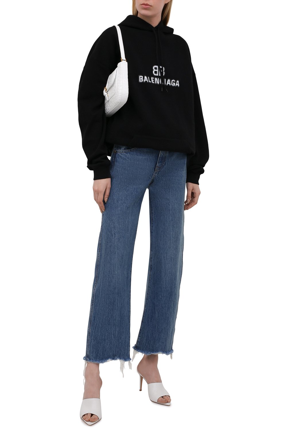 Хлопковое худи BALENCIAGA черного цвета по цене 99500 руб., арт. 578135/TKVI8, фото 2 Хлопковое худи BALENCIAGA, арт. 578135/TKVI8, фото 2