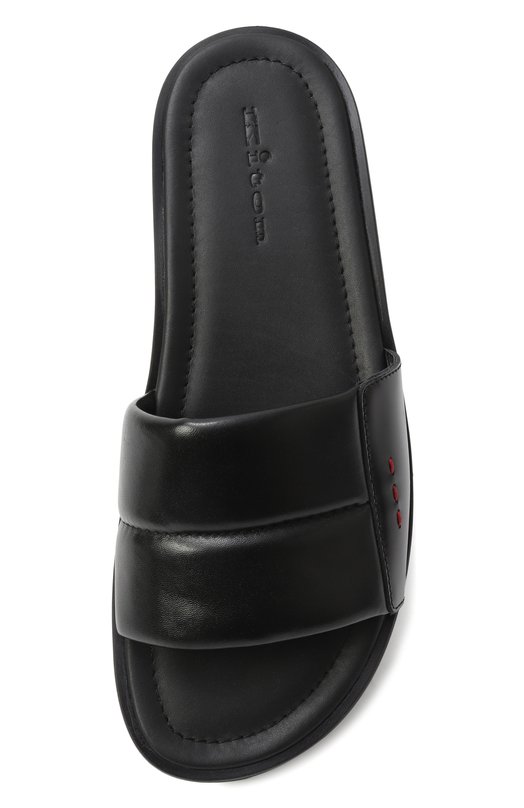 Кожаные шлепанцы Kiton USSA301N0123301 Чёрный  USSA301N0123301 Фото 6