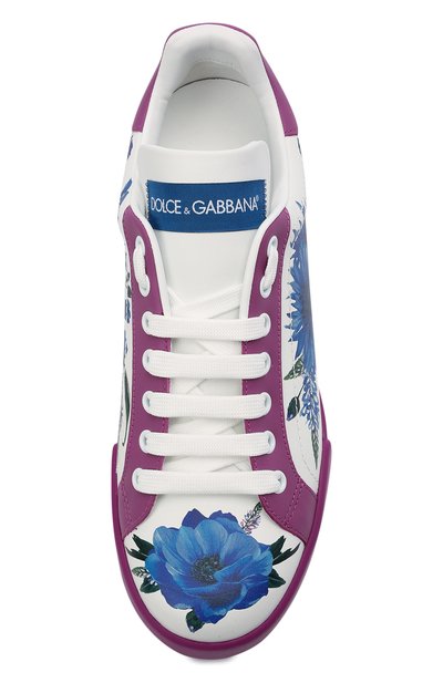 Кожаные кеды portofino DOLCE & GABBANA разноцветного цвета по цене 87650 руб., арт. CK1545/B5831, фото 5 Кожаные кеды portofino DOLCE & GABBANA, арт. CK1545/B5831, фото 5
