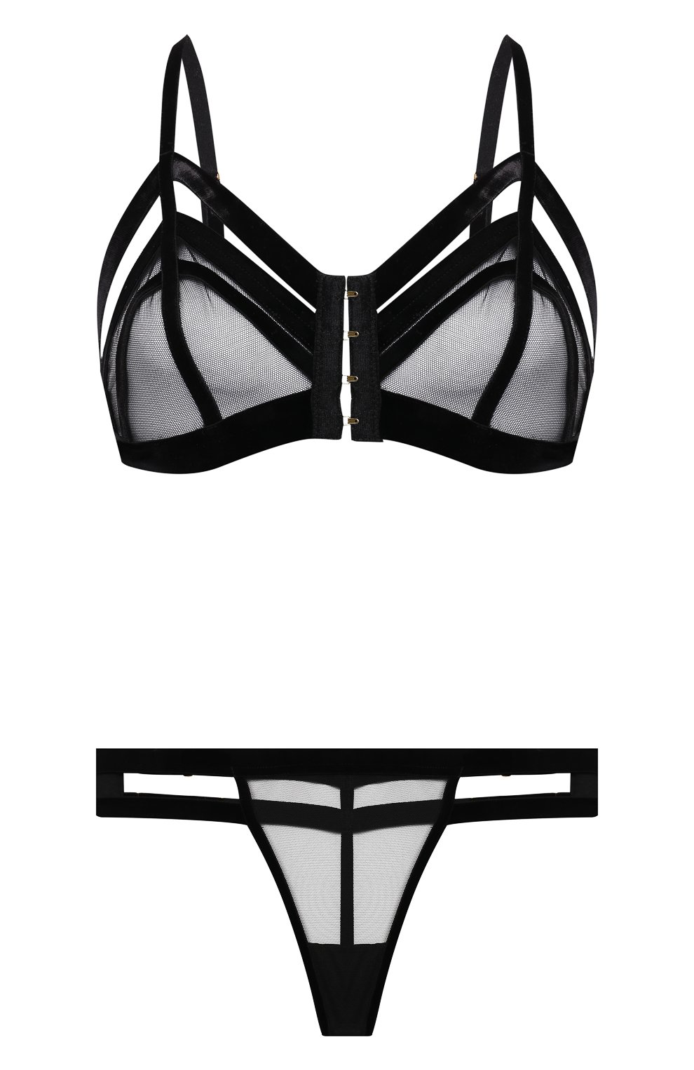 Комплект из бюстгальтера и трусов AUBADE черного цвета по цене 18020 руб., арт. P080-O, фото 1 Комплект из бюстгальтера и трусов AUBADE, арт. P080-O, фото 1