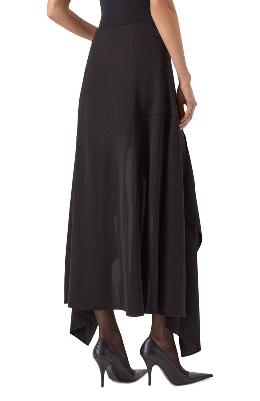 Юбка из вискозы и шерсти Mugler 25F1JU0573196 Чёрный  25F1JU0573196 Фото 4