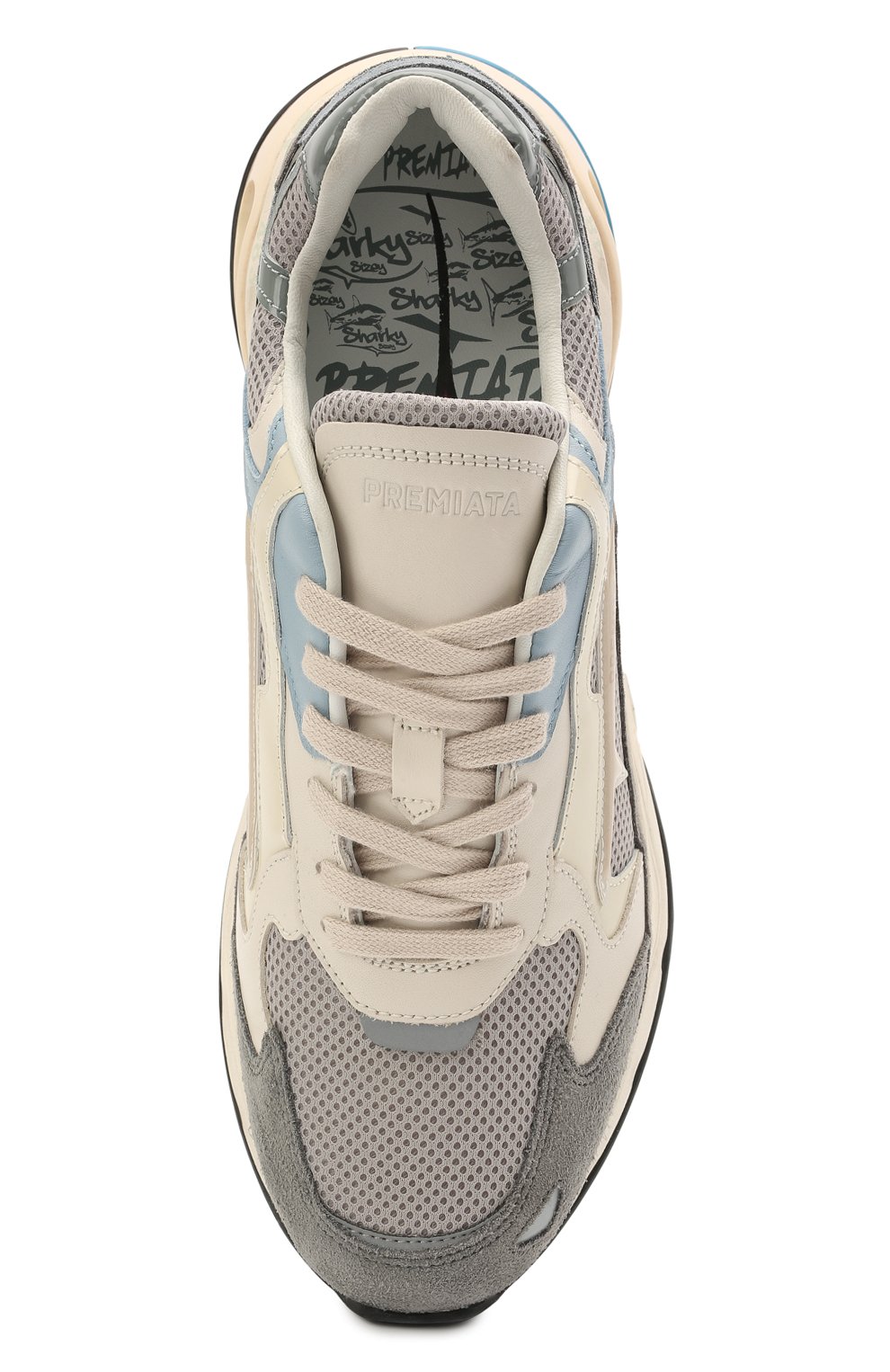 Комбинированные кроссовки sharky PREMIATA разноцветного цвета по цене 41500 руб., арт. SHARKY/VAR080, фото 5 Комбинированные кроссовки sharky PREMIATA, арт. SHARKY/VAR080, фото 5