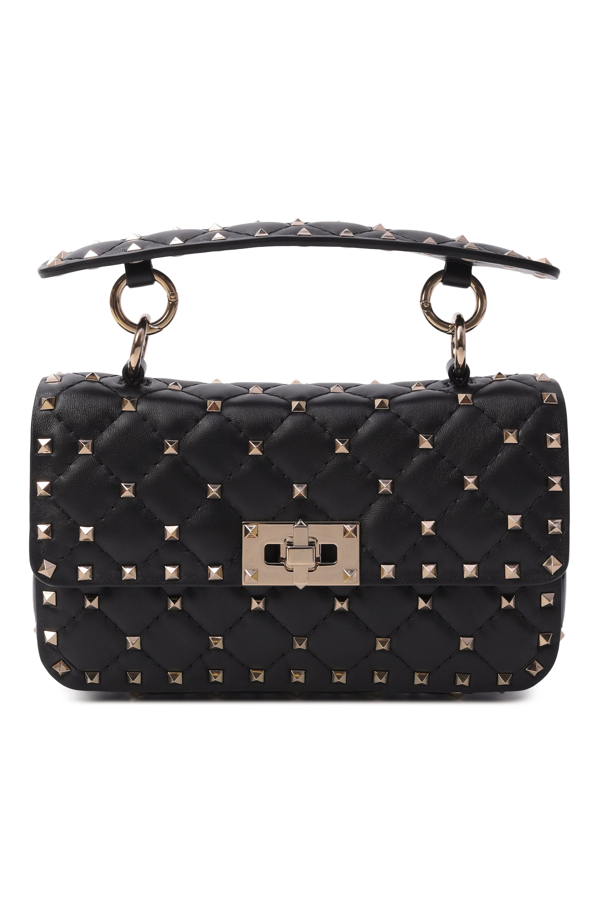 Сумка rockstud spike small VALENTINO черного цвета по цене 283000 руб., арт. 8W2B0123/NAP, фото 1 Сумка rockstud spike small VALENTINO, арт. 8W2B0123/NAP, фото 1