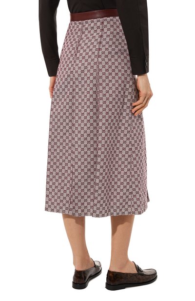 Юбка GUCCI коричневого цвета по цене 187200 руб., арт. 676554 Z8AWF, фото 4 Юбка GUCCI, арт. 676554 Z8AWF, фото 4
