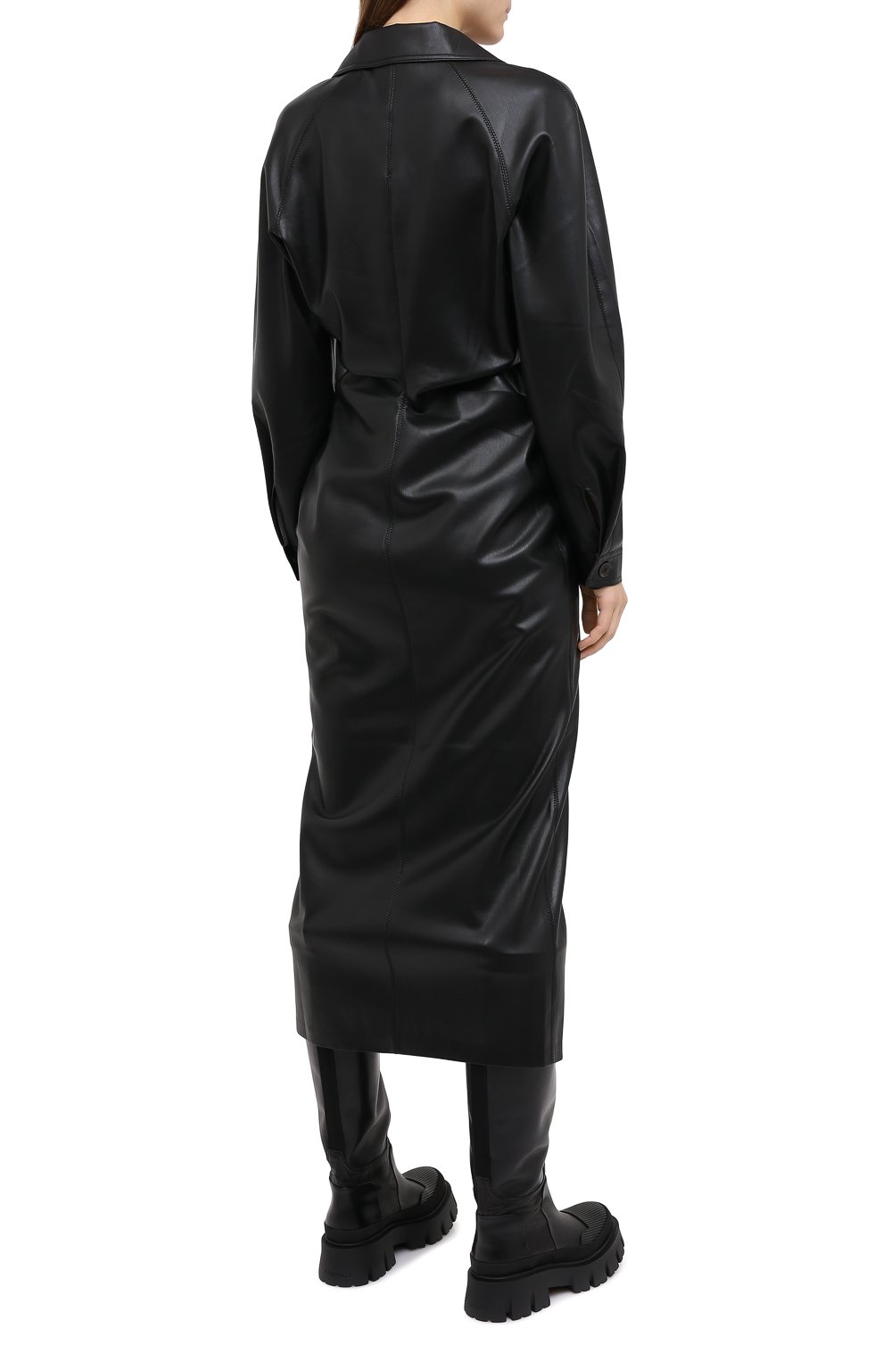 Платье NANUSHKA черного цвета по цене 78850 руб., арт. SAMI_BLACK_VEGAN LEATHER, фото 4 Платье NANUSHKA, арт. SAMI_BLACK_VEGAN LEATHER, фото 4