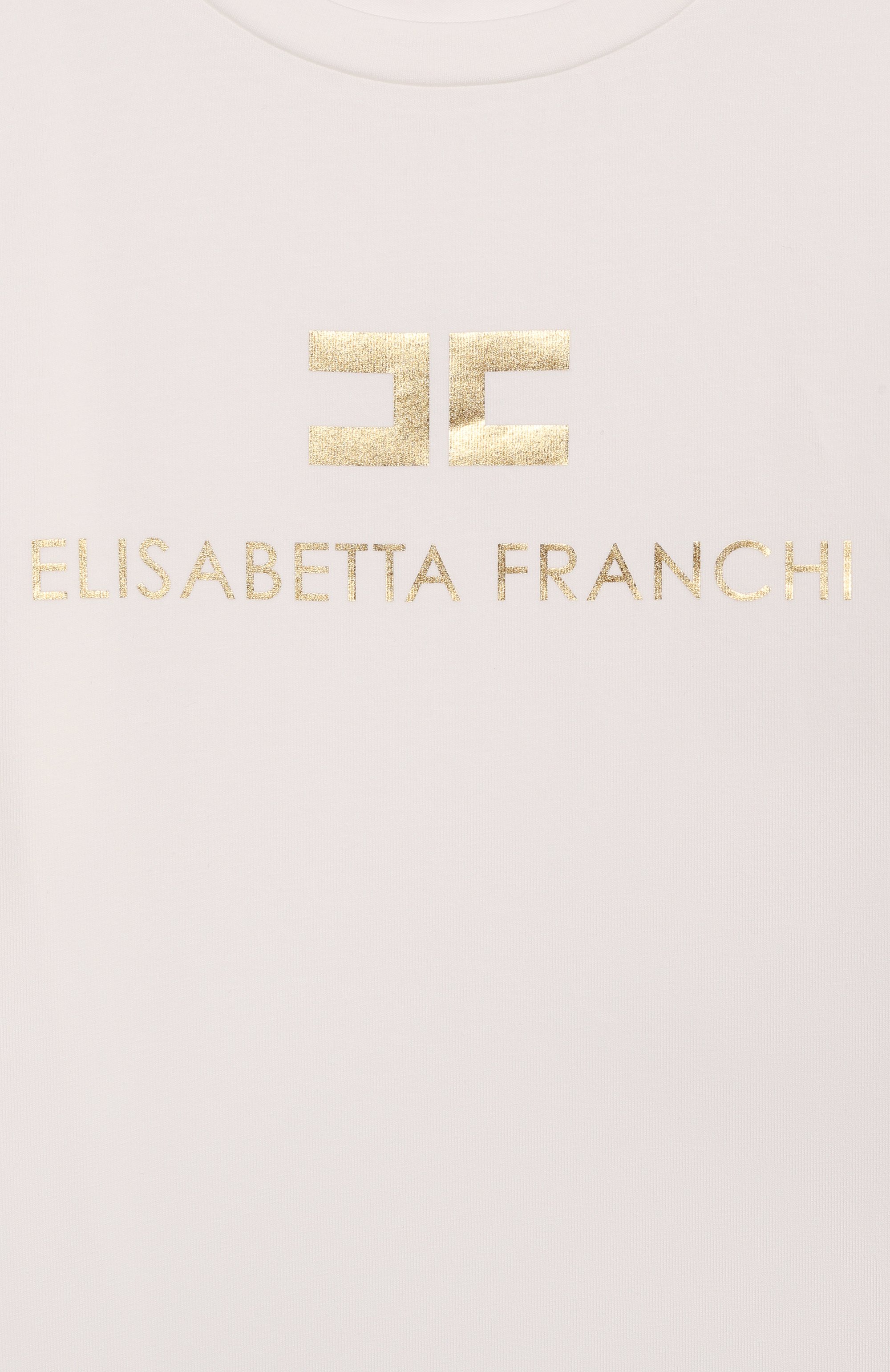 Хлопковая футболка ELISABETTA FRANCHI LA MIA BAMBINA, арт. EFTS2600/JE006, фото 3