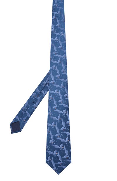 Шелковый галстук ZILLI голубого цвета по цене 25800 руб., арт. 50323/TIES, фото 2 Шелковый галстук ZILLI, арт. 50323/TIES, фото 2