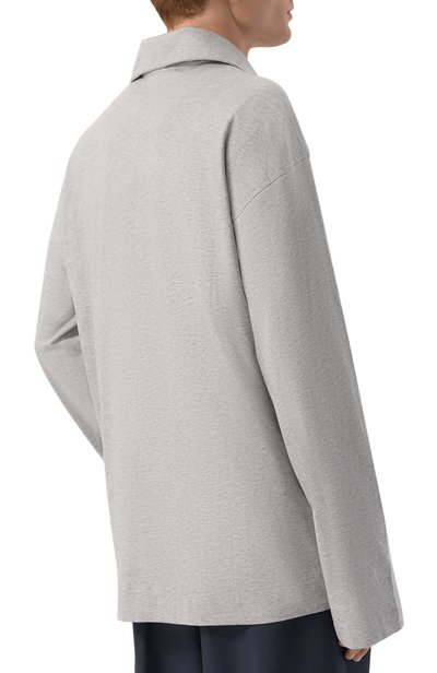 Хлопковый лонгслив DRIES VAN NOTEN серого цвета по цене 61800 руб., арт. 021112/4604, фото 4 Хлопковый лонгслив DRIES VAN NOTEN, арт. 021112/4604, фото 4