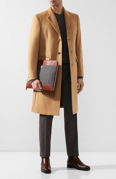 Комбинированная папка для документов BRUNELLO CUCINELLI серого цвета по цене 121000 руб., арт. MWFRU349, фото 2 Комбинированная папка для документов BRUNELLO CUCINELLI, арт. MWFRU349, фото 2