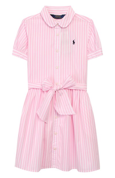 Хлопковое платье POLO RALPH LAUREN розового цвета по цене 11200 руб., арт. 312795601, фото 1 Хлопковое платье POLO RALPH LAUREN, арт. 312795601, фото 1