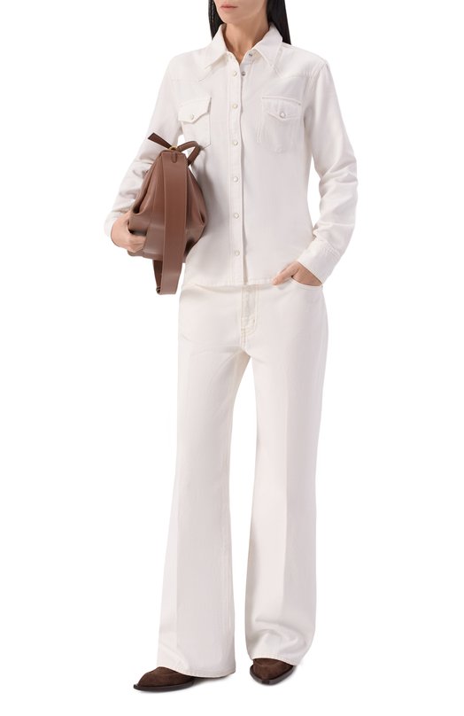 Джинсовая рубашка Frame Denim 7035182/THE CLASSIC SHIRT Белый  7035182/THE CLASSIC SHIRT Фото 2