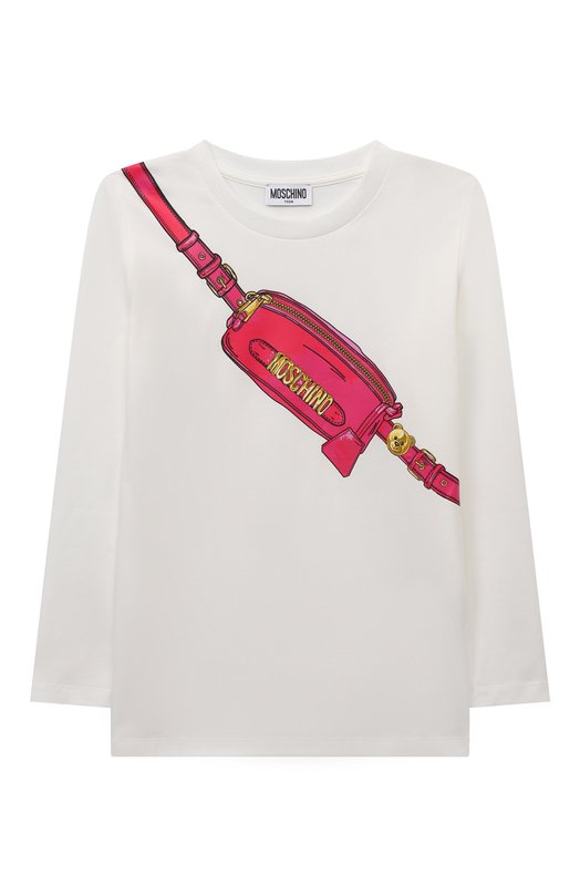 

Хлопковый лонгслив Moschino, Белый