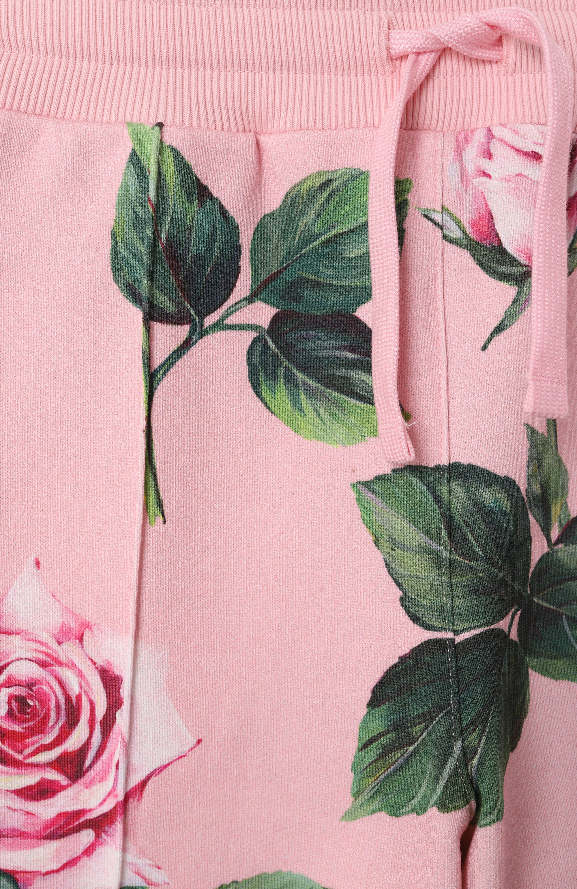 Хлопковые брюки DOLCE & GABBANA розового цвета по цене 45900 руб., арт. L5JPF7/HS7P0/8-14, фото 3 Хлопковые брюки DOLCE & GABBANA, арт. L5JPF7/HS7P0/8-14, фото 3