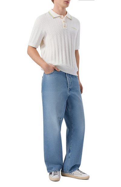 Хлопковое поло CASABLANCA белого цвета по цене 51300 руб., арт. M-SP26-KW-1214-01, фото 2 Хлопковое поло CASABLANCA, арт. M-SP26-KW-1214-01, фото 2