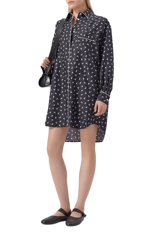 Шелковое платье Moschino A0471/0562 Чёрный  A0471/0562 Фото 2