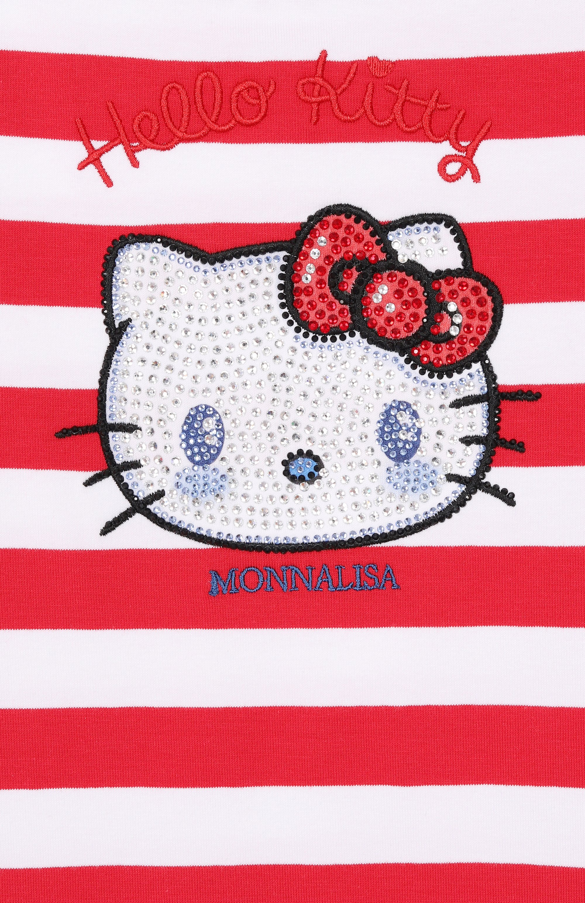 Хлопковая футболка MONNALISA, арт. 19G617, фото 3