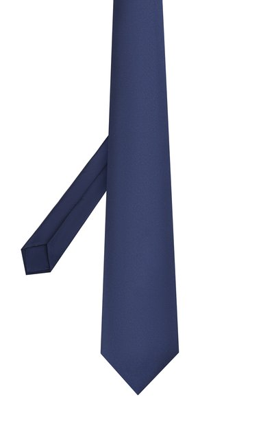 Шелковый галстук ZILLI темно-синего цвета по цене 28100 руб., арт. 50001/TIE, фото 2 Шелковый галстук ZILLI, арт. 50001/TIE, фото 2