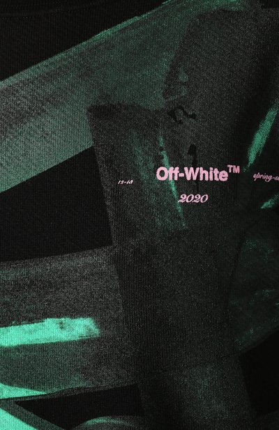 Хлопковый свитшот OFF-WHITE зеленого цвета по цене 56650 руб., арт. 0WBA046R20F301271040, фото 5 Хлопковый свитшот OFF-WHITE, арт. 0WBA046R20F301271040, фото 5