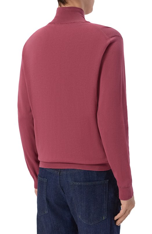 Хлопковый джемпер Andrea Campagna M5426-8062 Бордовый  M5426-8062 Фото 4