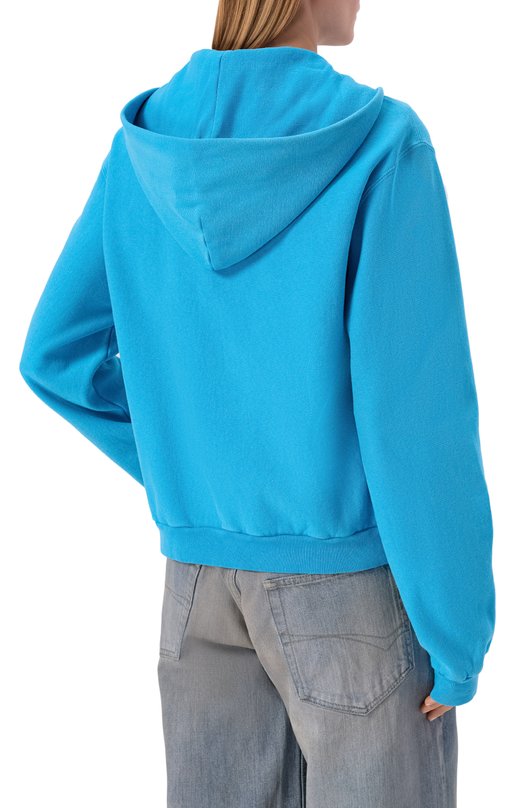 Хлопковая толстовка Balenciaga 851236/TSVC6 Голубой  851236/TSVC6 Фото 4