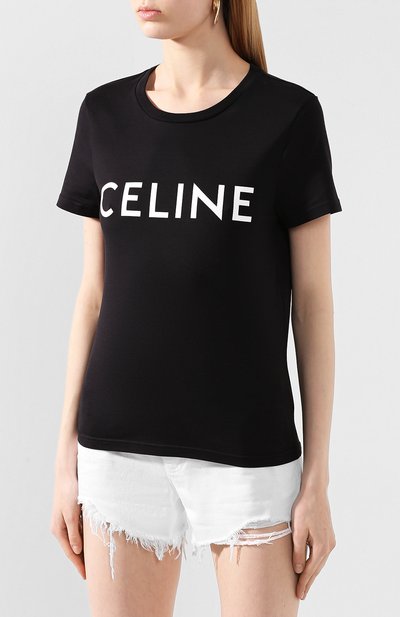 Хлопковая футболка CELINE, арт. 2X314916G, фото 3