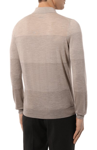 Поло из шерсти и шелка ZILLI бежевого цвета по цене 106500 руб., арт. KZP001M0230VZGS00, фото 4 Поло из шерсти и шелка ZILLI, арт. KZP001M0230VZGS00, фото 4