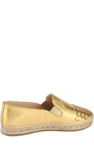 Эспадрильи из металлизированной кожи BOTTEGA VENETA, арт. 407122/VAWR1, фото 4
