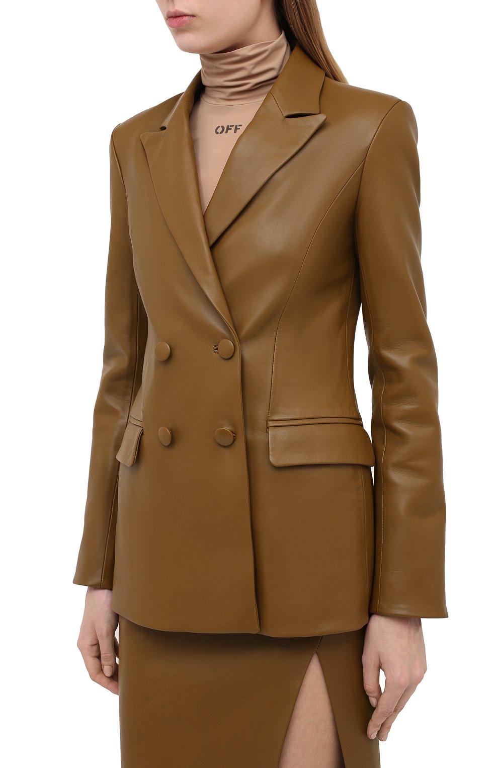 Кожаный жакет OFF-WHITE, арт. 0WJA036E20LEA0016363, фото 3