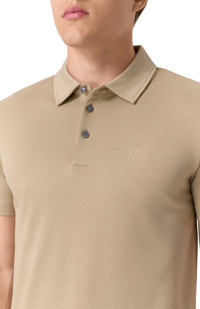 Хлопковое поло BOSS, арт. 50471335, фото 5