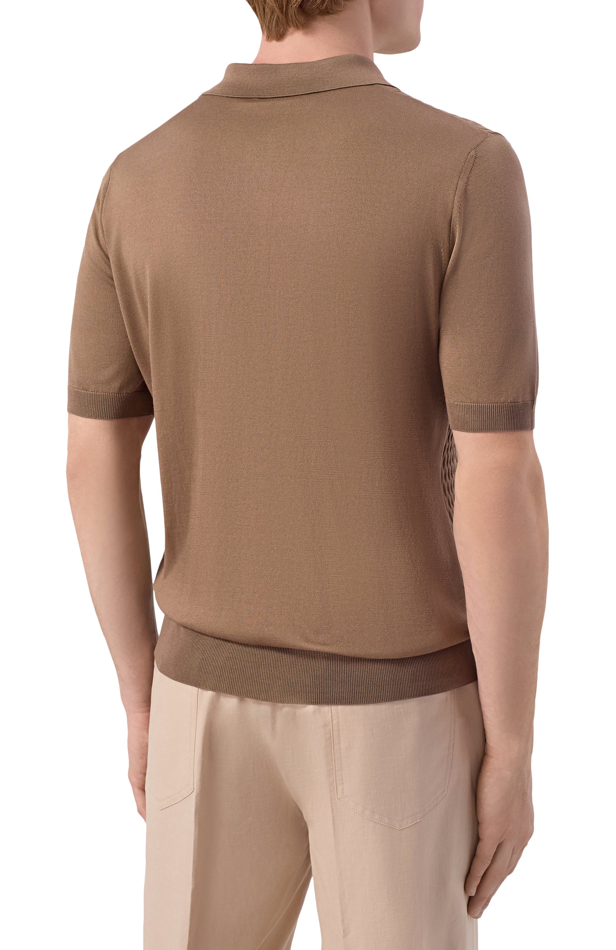 Шелковая рубашка MVST темно-бежевого цвета по цене 119500 руб., арт. M26.CSM.K427/QUEEN-SILK, фото 4 Шелковая рубашка MVST, арт. M26.CSM.K427/QUEEN-SILK, фото 4