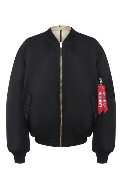 Женский бомбер VETEMENTS, арт. WAH21JA001 1307/BLACK/WHITE