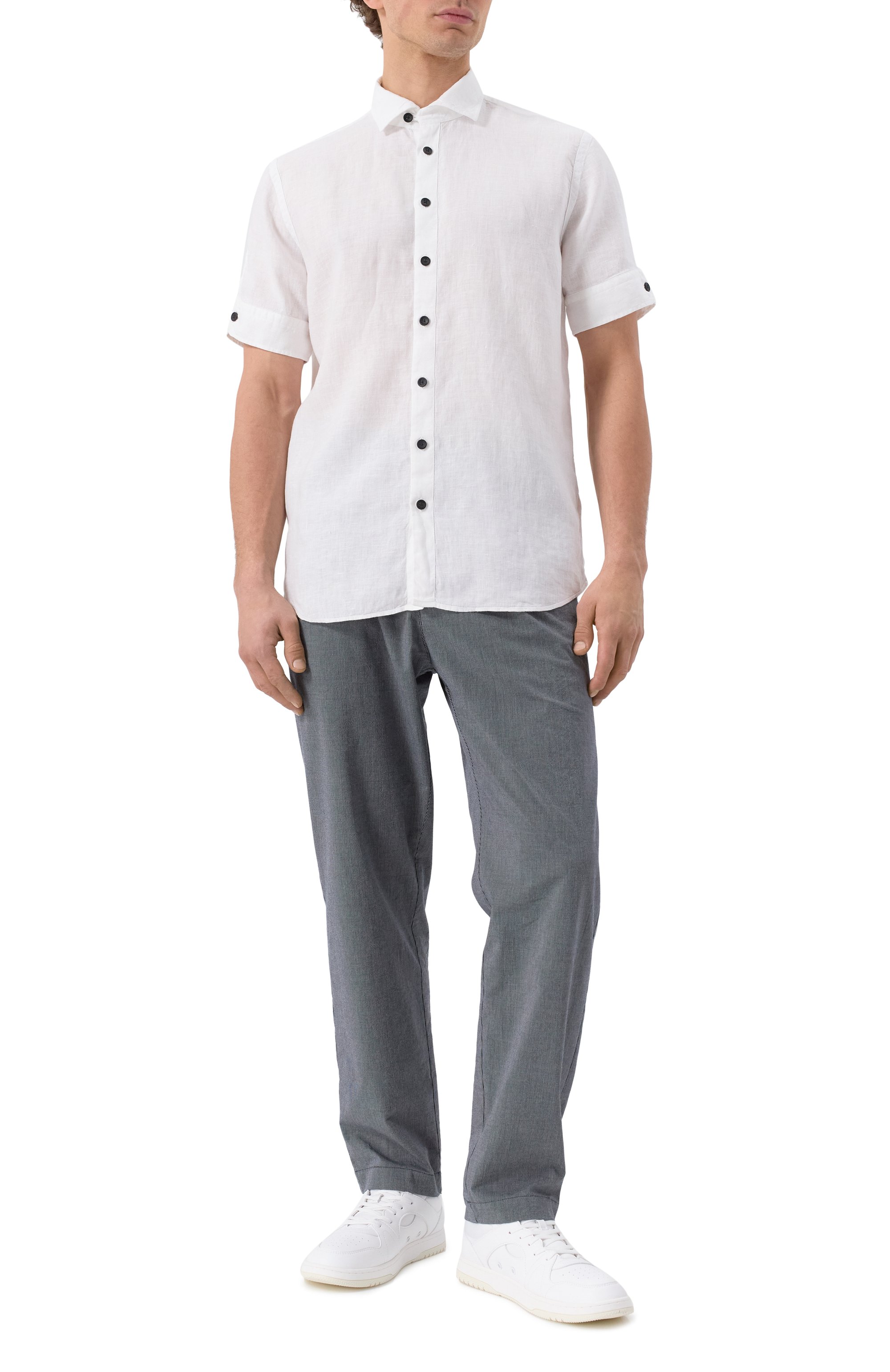 Льняная рубашка HANNES ROETHER, арт. VI29SITE-K.608, фото 2