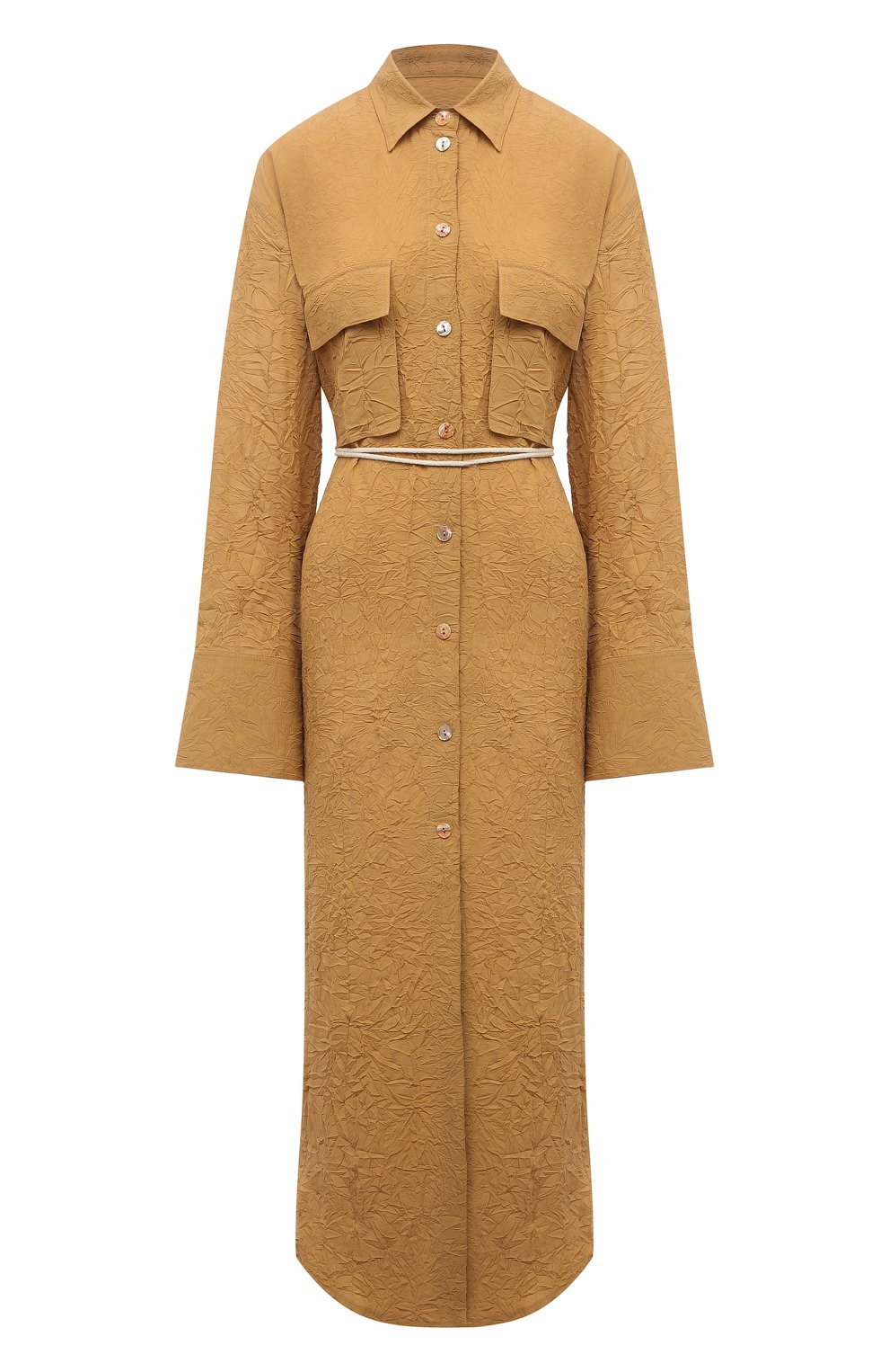Платье из вискозы NANUSHKA, арт. FRUMA_CAMEL_CRINKLED FSC VISC0SE SHIRTING, фото 1