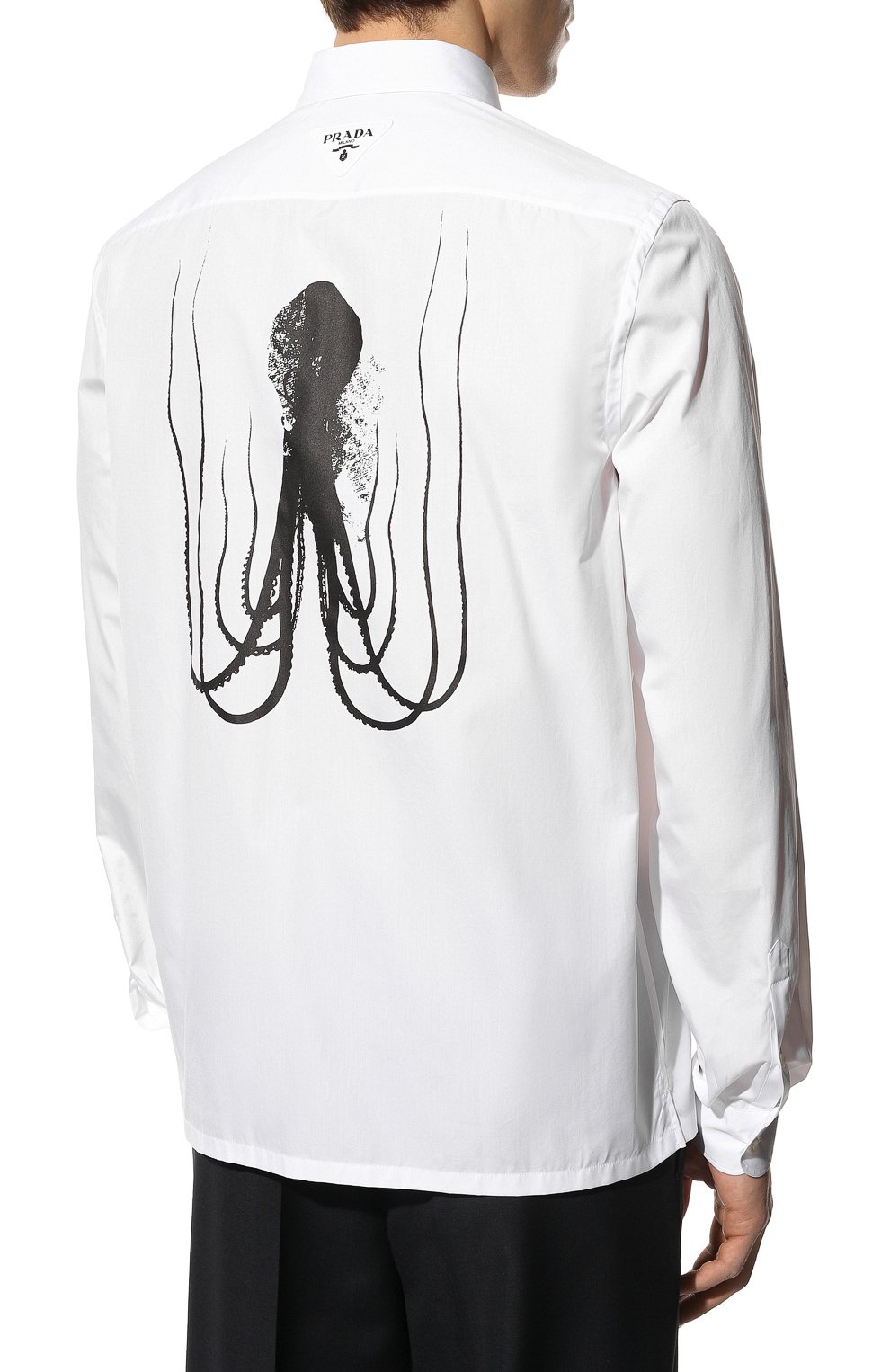Хлопковая рубашка PRADA, арт. UCN425-10NF-F0009-221, фото 4