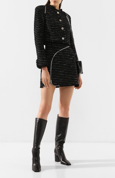 Кожаные сапоги brionne 85 JIMMY CHOO черного цвета по цене 117500 руб., арт. BRI0NNE 85/SLQ, фото 2 Кожаные сапоги brionne 85 JIMMY CHOO, арт. BRI0NNE 85/SLQ, фото 2