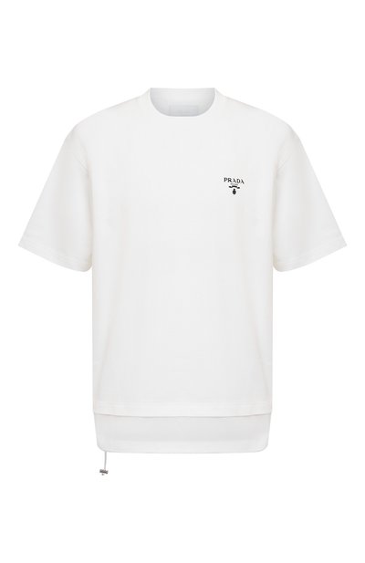 Хлопковая футболка PRADA, арт. UJN742-1YYA-F0N40-202, фото 1