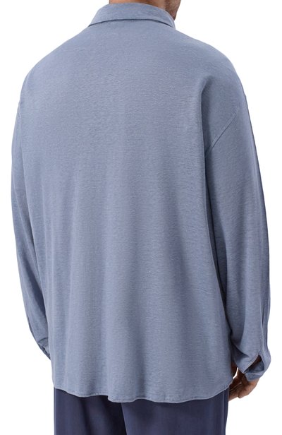 Льняная рубашка GIORGIO ARMANI голубого цвета по цене 113000 руб., арт. GM004109/TE11335, фото 4 Льняная рубашка GIORGIO ARMANI, арт. GM004109/TE11335, фото 4