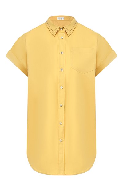 Женская хлопковая рубашка BRUNELLO CUCINELLI, арт. M0091NT206