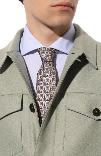 Шелковый галстук KITON бежевого цвета по цене 31900 руб., арт. UCRVKLC01I90, фото 2 Шелковый галстук KITON, арт. UCRVKLC01I90, фото 2